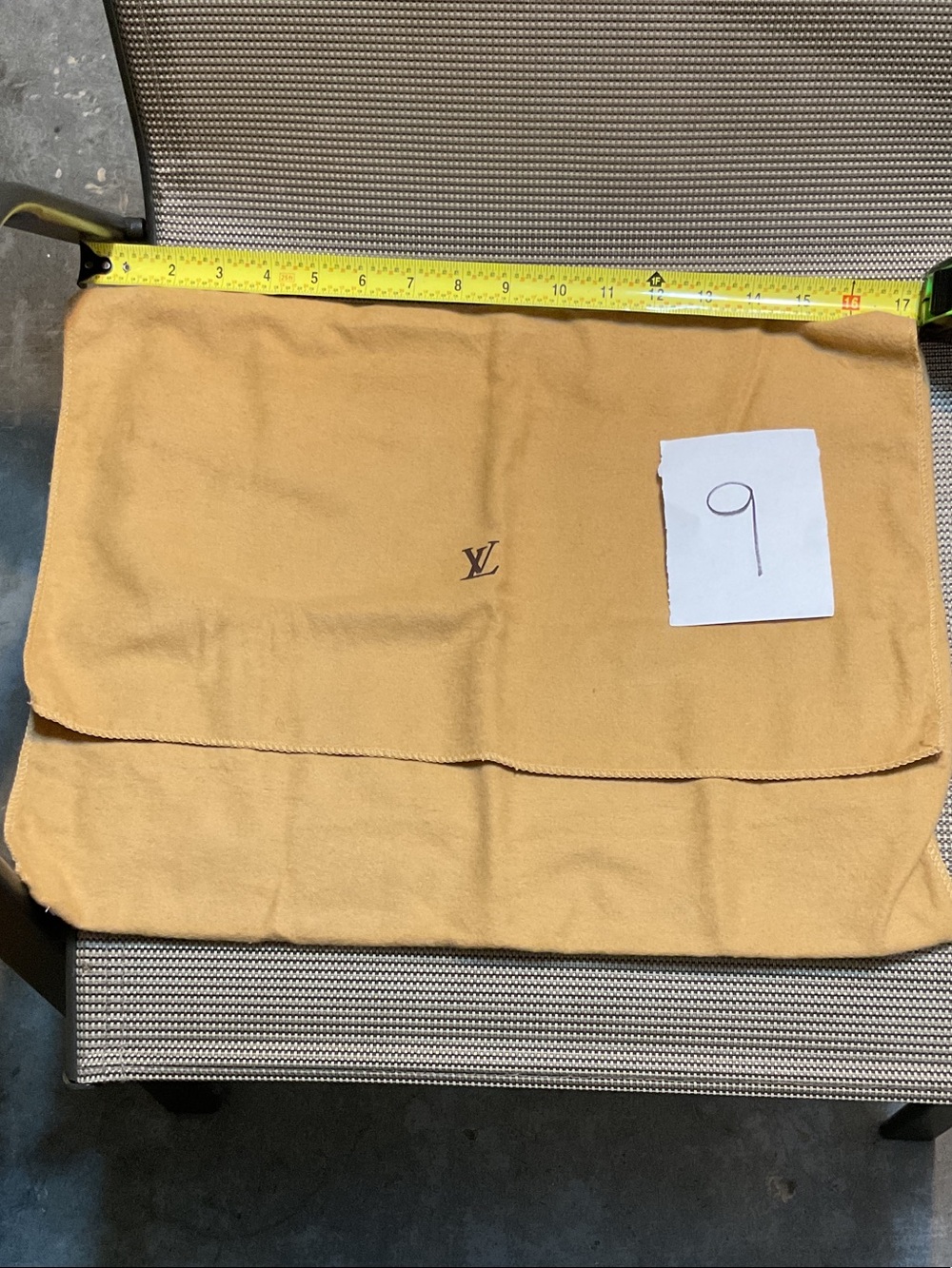 Louis Vuitton Tan Microfiber Dust Pouch with LV Motif